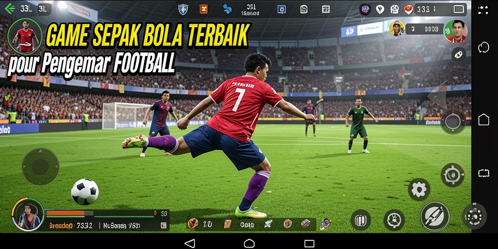 Tangkapan layar utama 33L menampilkan aksi seru di lapangan sepak bola.