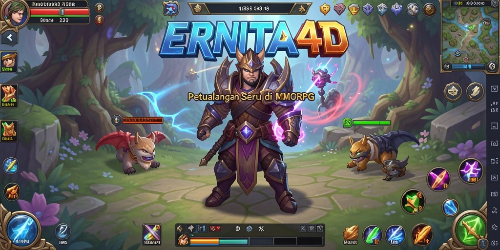 Tampilan gameplay mendebarkan di dunia MMORPG ERNITA4D.