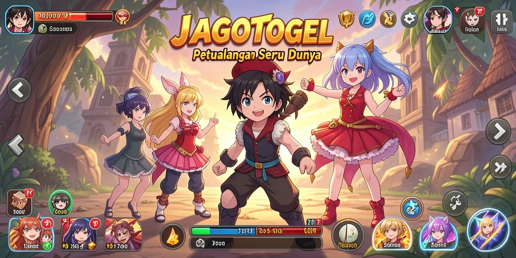 Tampilan gameplay seru dengan karakter anime yang memukau.