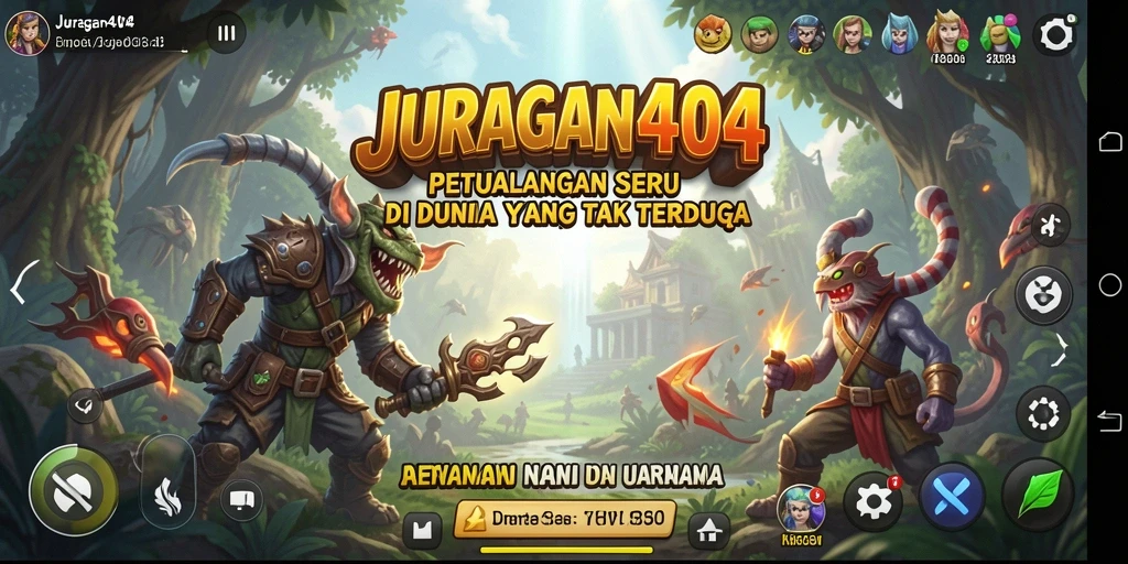Screenshot JURAGAN404 menunjukkan aksi petualangan yang mendebarkan.