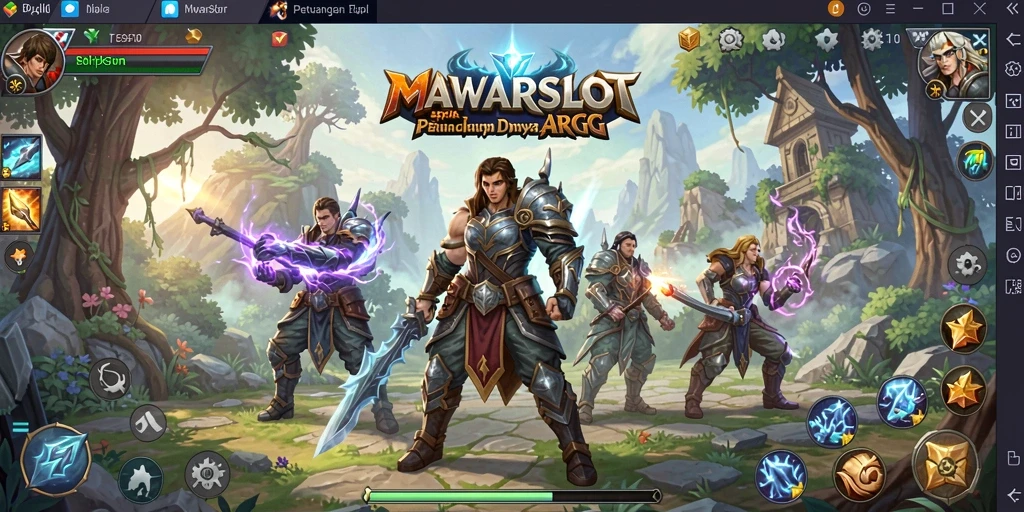 Screenshot gameplay MAWARSLOT menampilkan aksi pertempuran yang mendebarkan.