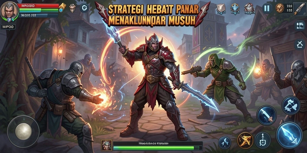 Screenshot dari gameplay MPOID yang menunjukkan pertempuran yang strategis.