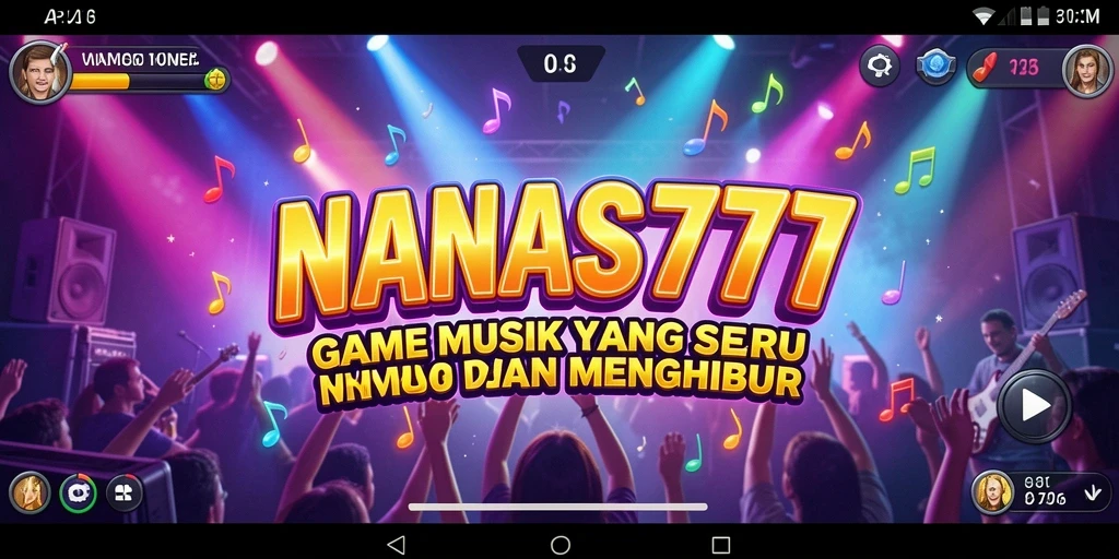 Tampilan menarik dari gameplay musik NANAS777.