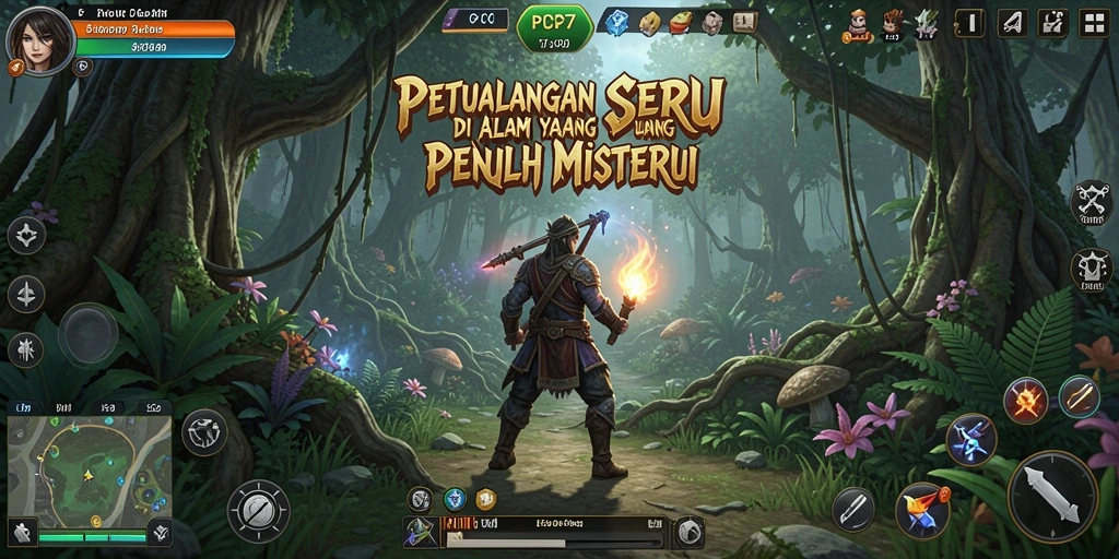 Tampilan gameplay seru dari PCPC7 yang memukau di dalam petualangan.