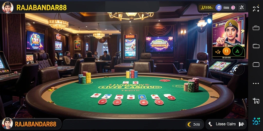 Tampilan gameplay menarik di RAJABANDAR88 dengan dealer langsung.
