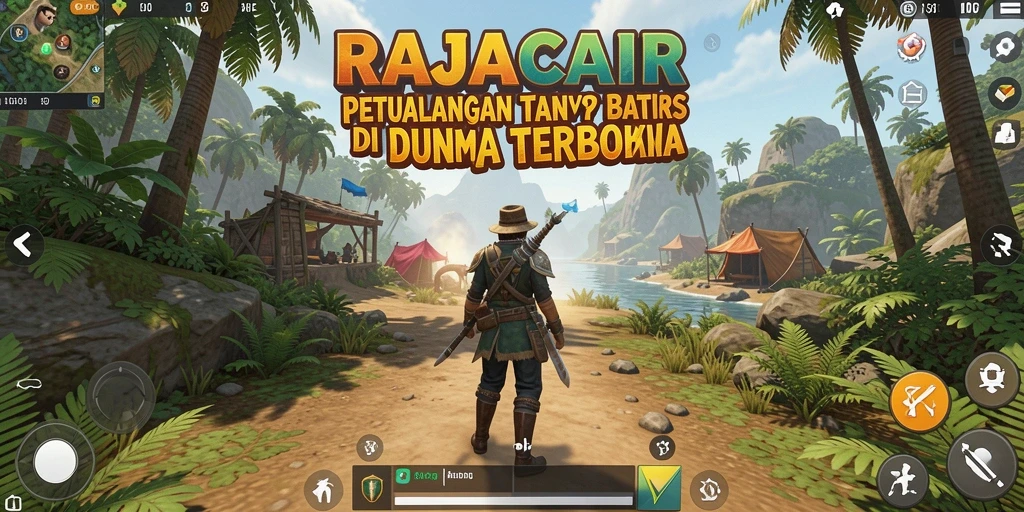 Tangkapan layar gameplay RAJACAIR menunjukkan eksplorasi dunia terbuka yang luas dan menarik.