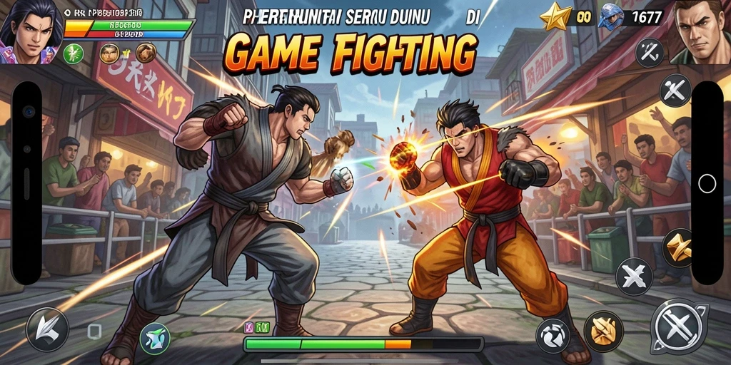 Screenshot utama RP6677 menampilkan aksi pertarungan yang mendebarkan.