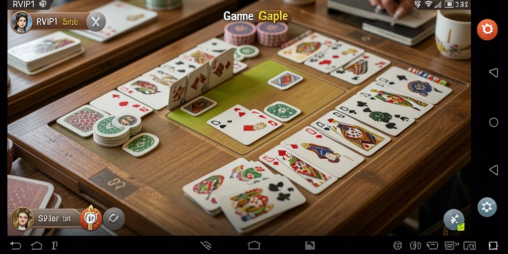 Tampilan gameplay Gaple yang menarik di RVIP1.
