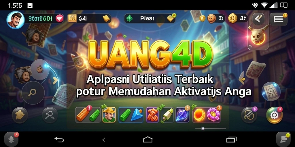 Tangkapan layar utama UANG4D menampilkan antarmuka aplikasi Utility yang modern dan fungsional.